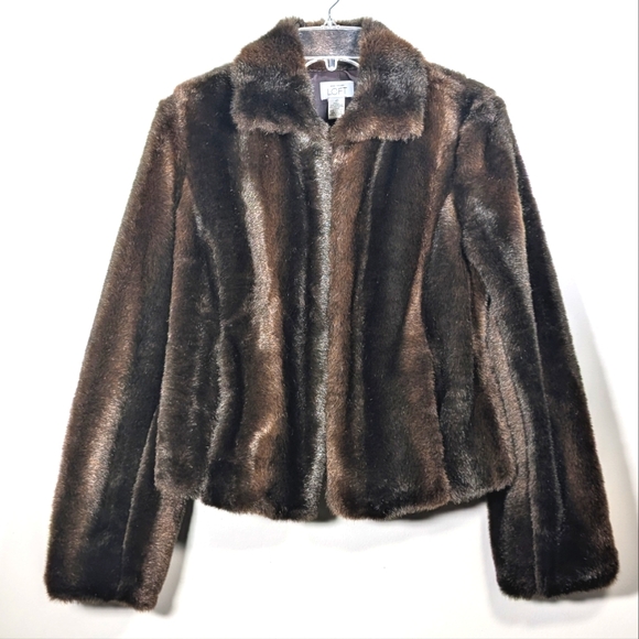 Ann Taylor LOFT Faux Fur Coat 10 - Picture 1 of 5